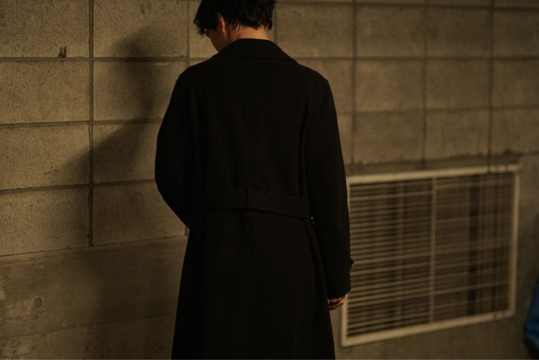 コムデギャルソン オムプリュス 18aw 捻れ カシミヤ ウール コート 黒