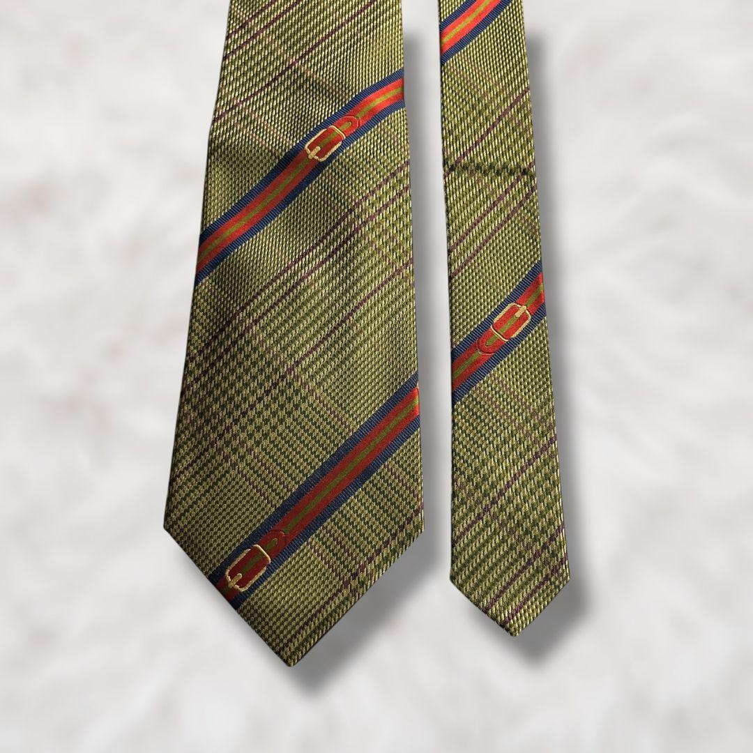 【未使用級✨】グッチ グレンチェック シェリーライン 赤青黄緑紫 ジャガード