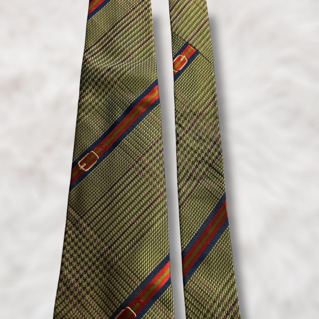 【未使用級✨】グッチ グレンチェック シェリーライン 赤青黄緑紫 ジャガード