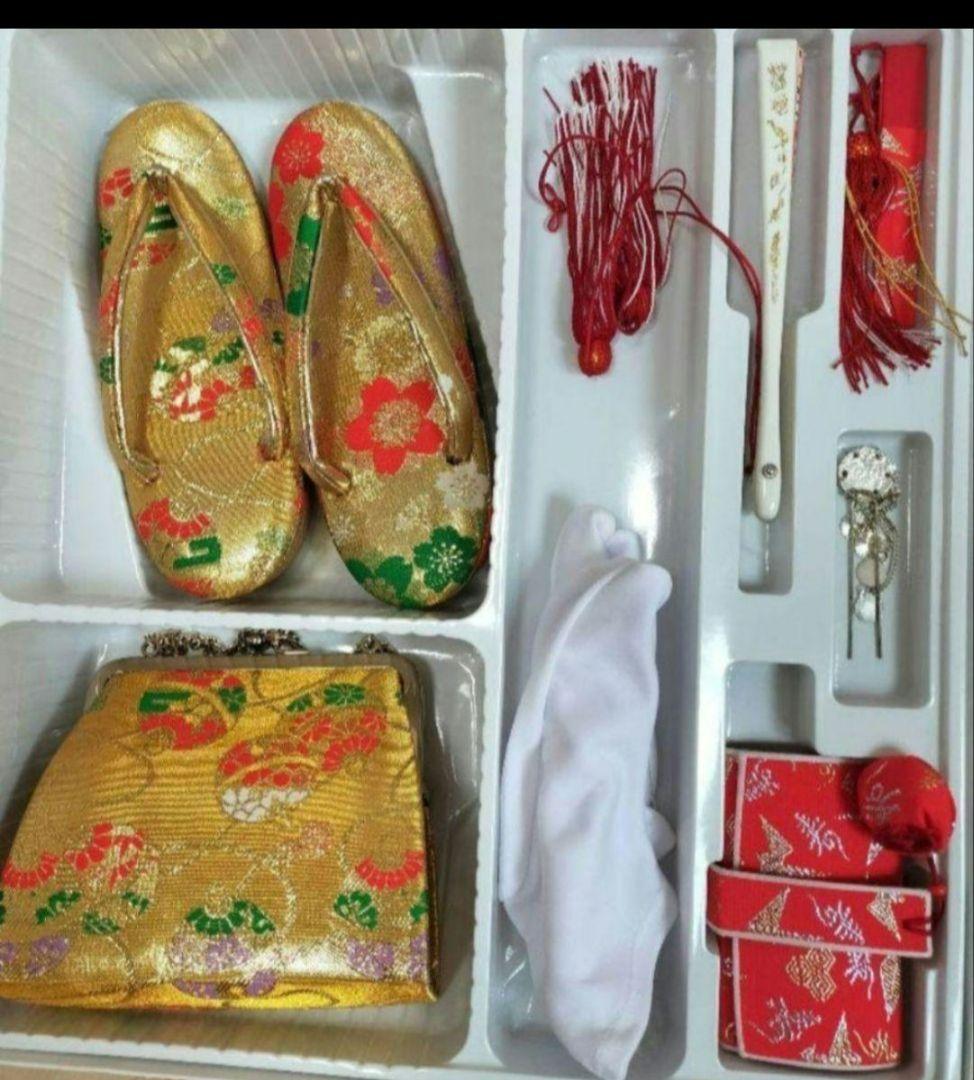 絹100 七五三用　 ピンク花柄着物セット