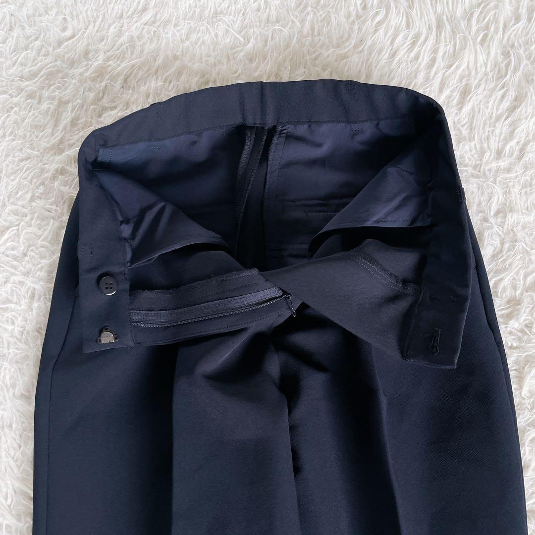 美品✨【ナチュラルビューティーベーシック】ノーカラージャケット パンツ ネイビー