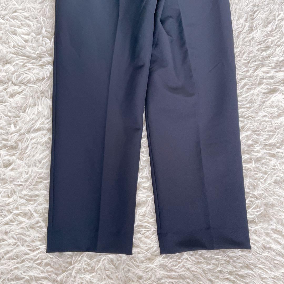 美品✨【ナチュラルビューティーベーシック】ノーカラージャケット パンツ ネイビー