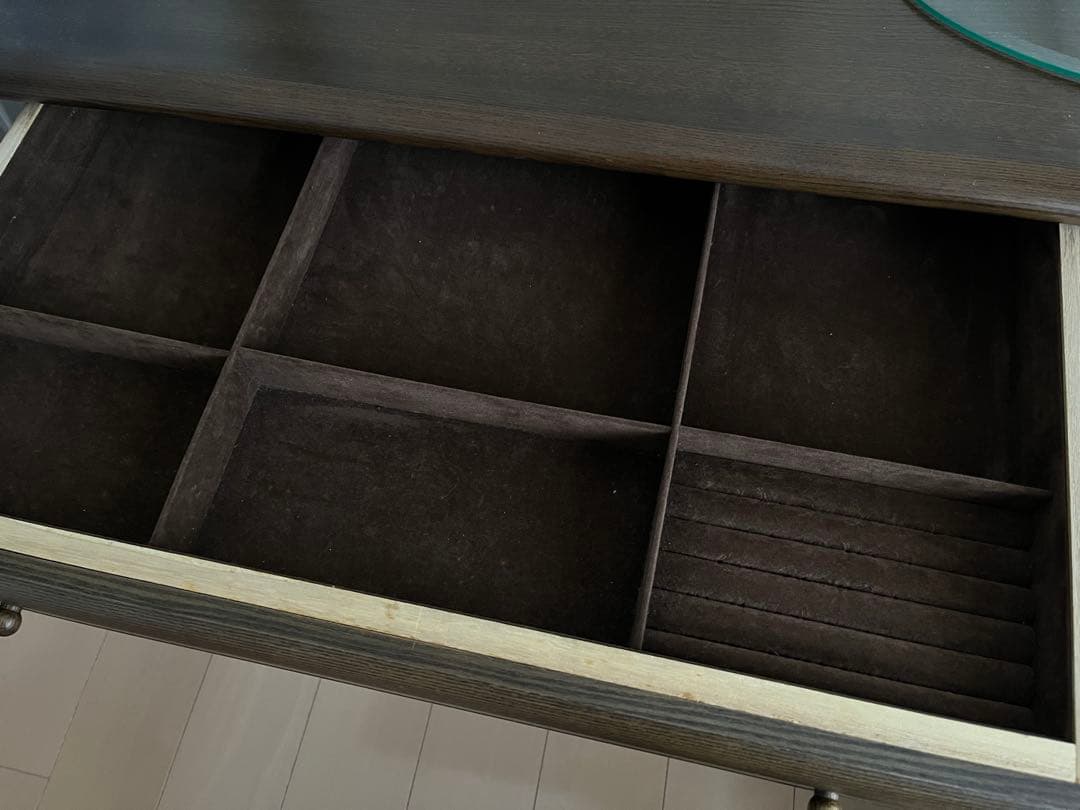 木製ダークブラウンドレッサー・鏡台