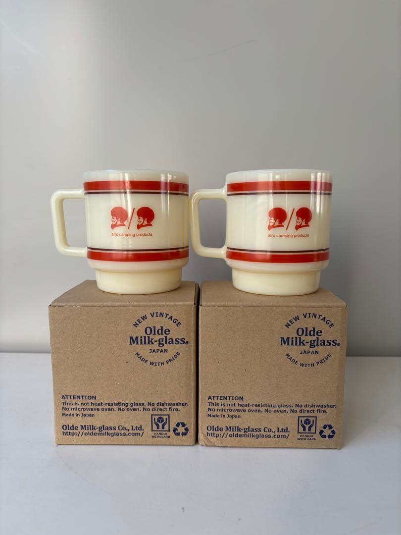 AFRO MILK GLASS neru ver 2個　ネルデザインワークス