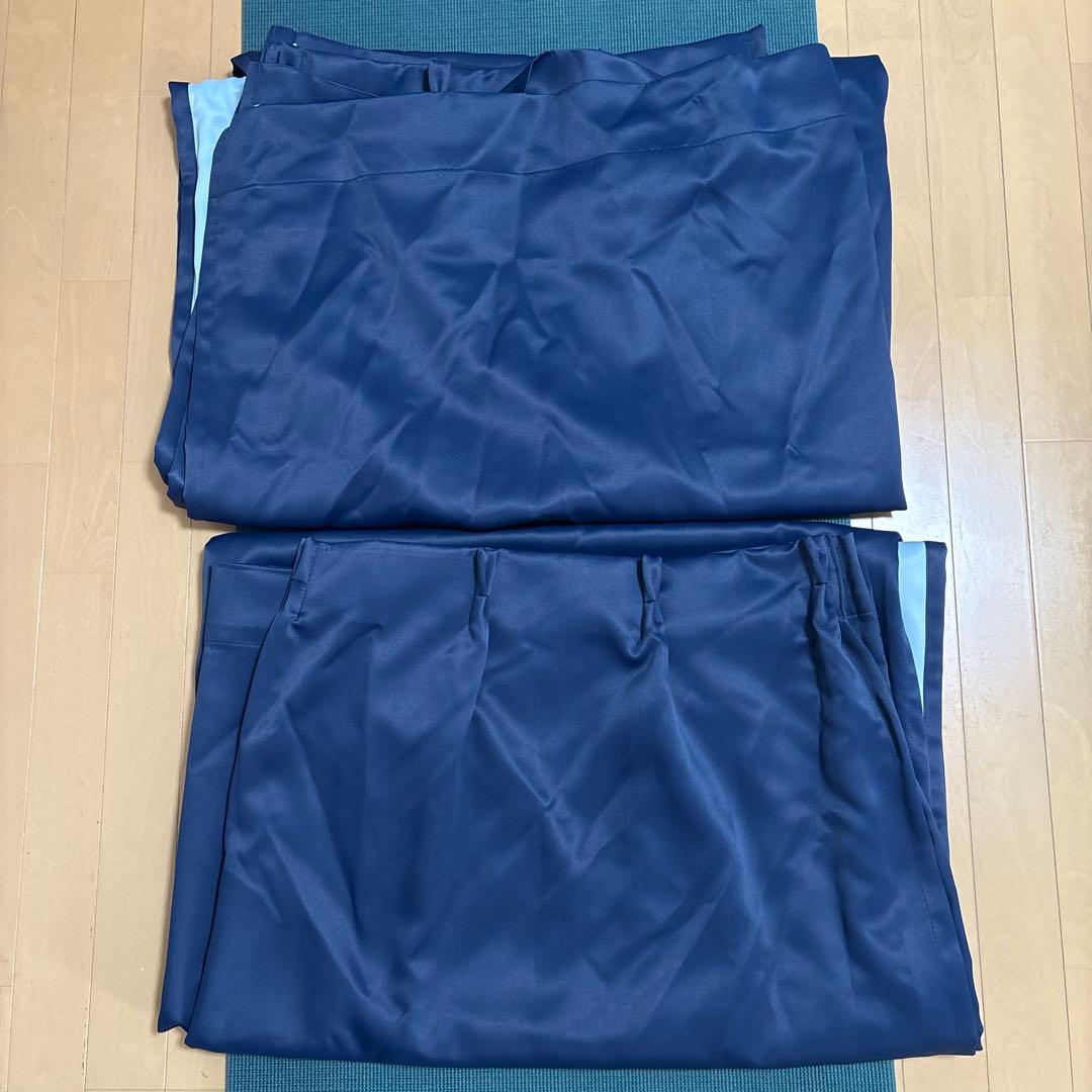 遮光カーテン くれない K-Wave-D-plain ネイビー　100×190