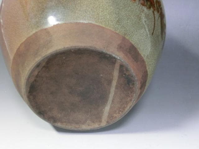 水指■古い時代物 絵唐津 瀬戸 大正弐年 丸正今井 菊 骨董品■