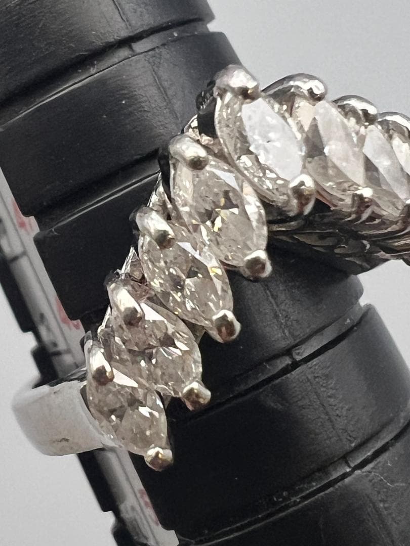 【ととろ】PT900　ダイヤモンブイカット　リングD1.00ct6.5g