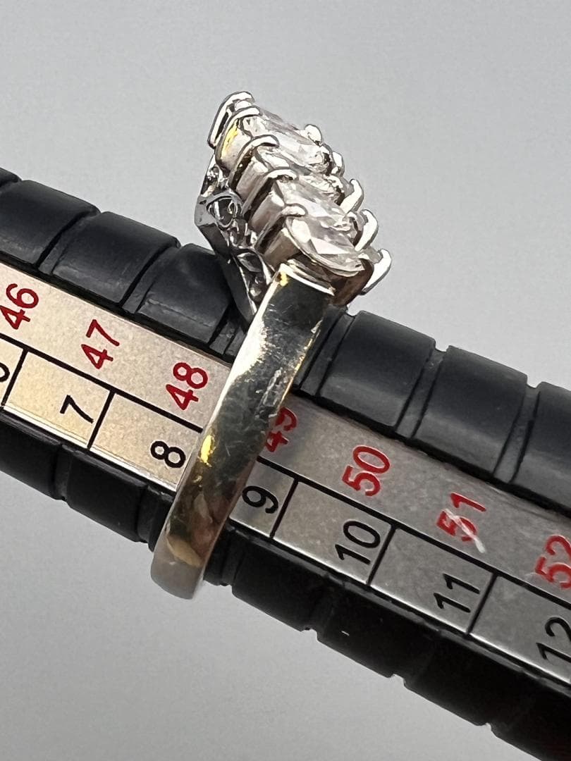 【ととろ】PT900　ダイヤモンブイカット　リングD1.00ct6.5g