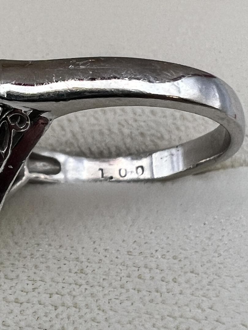 【ととろ】PT900　ダイヤモンブイカット　リングD1.00ct6.5g