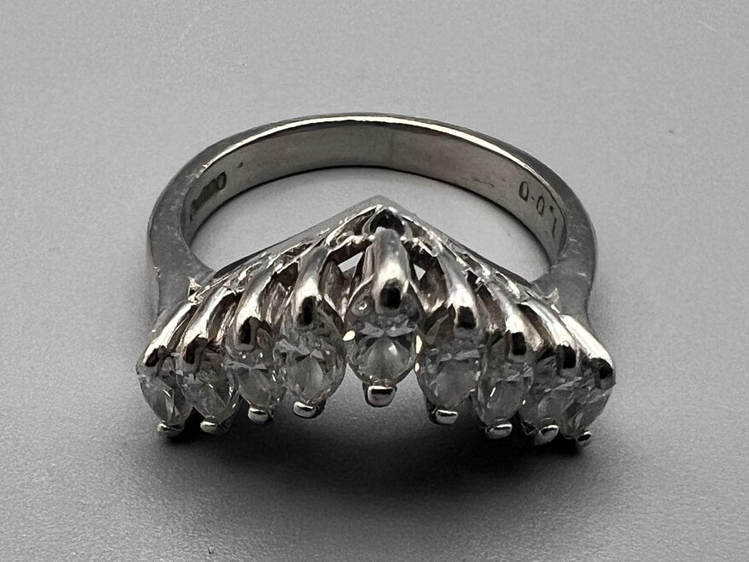 【ととろ】PT900　ダイヤモンブイカット　リングD1.00ct6.5g