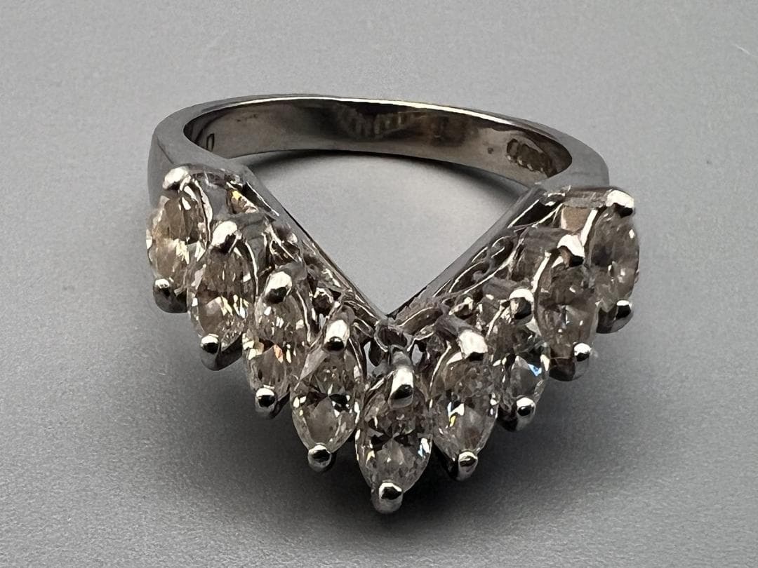 【ととろ】PT900　ダイヤモンブイカット　リングD1.00ct6.5g