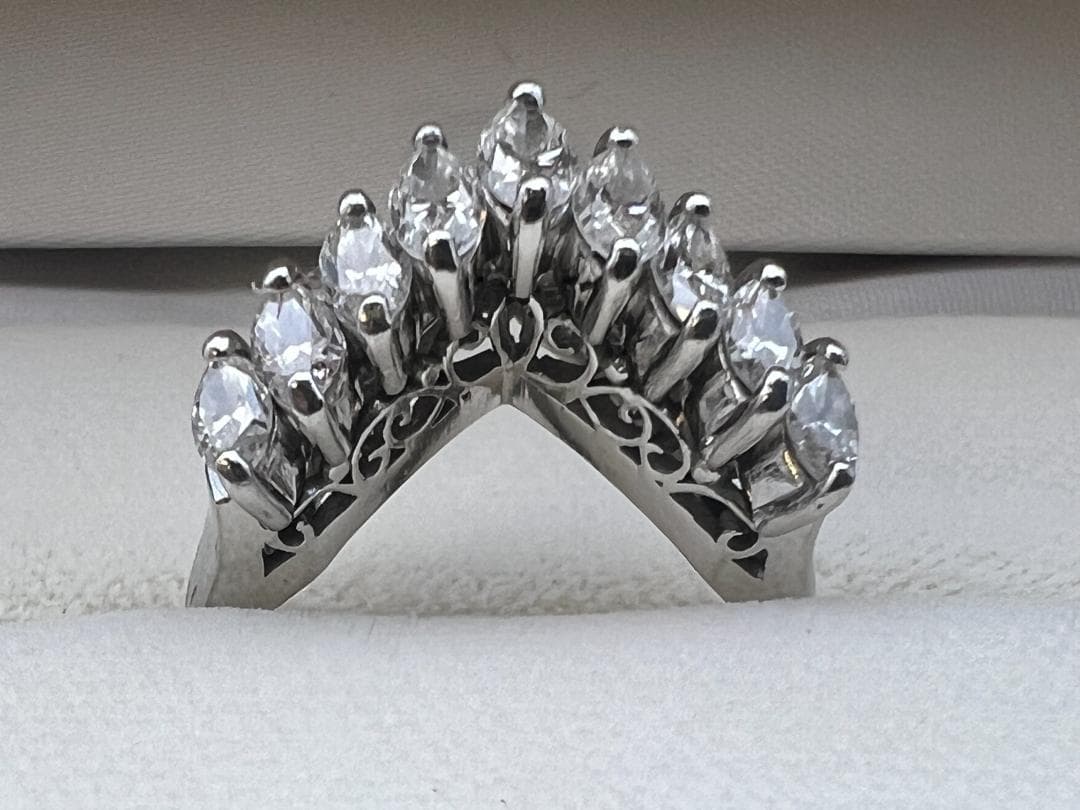 【ととろ】PT900　ダイヤモンブイカット　リングD1.00ct6.5g