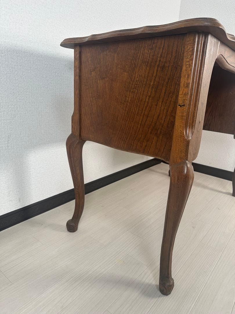 三越 ブルージュ Brugge オーク材 猫脚 デスク ヨーロピアン ※i1※