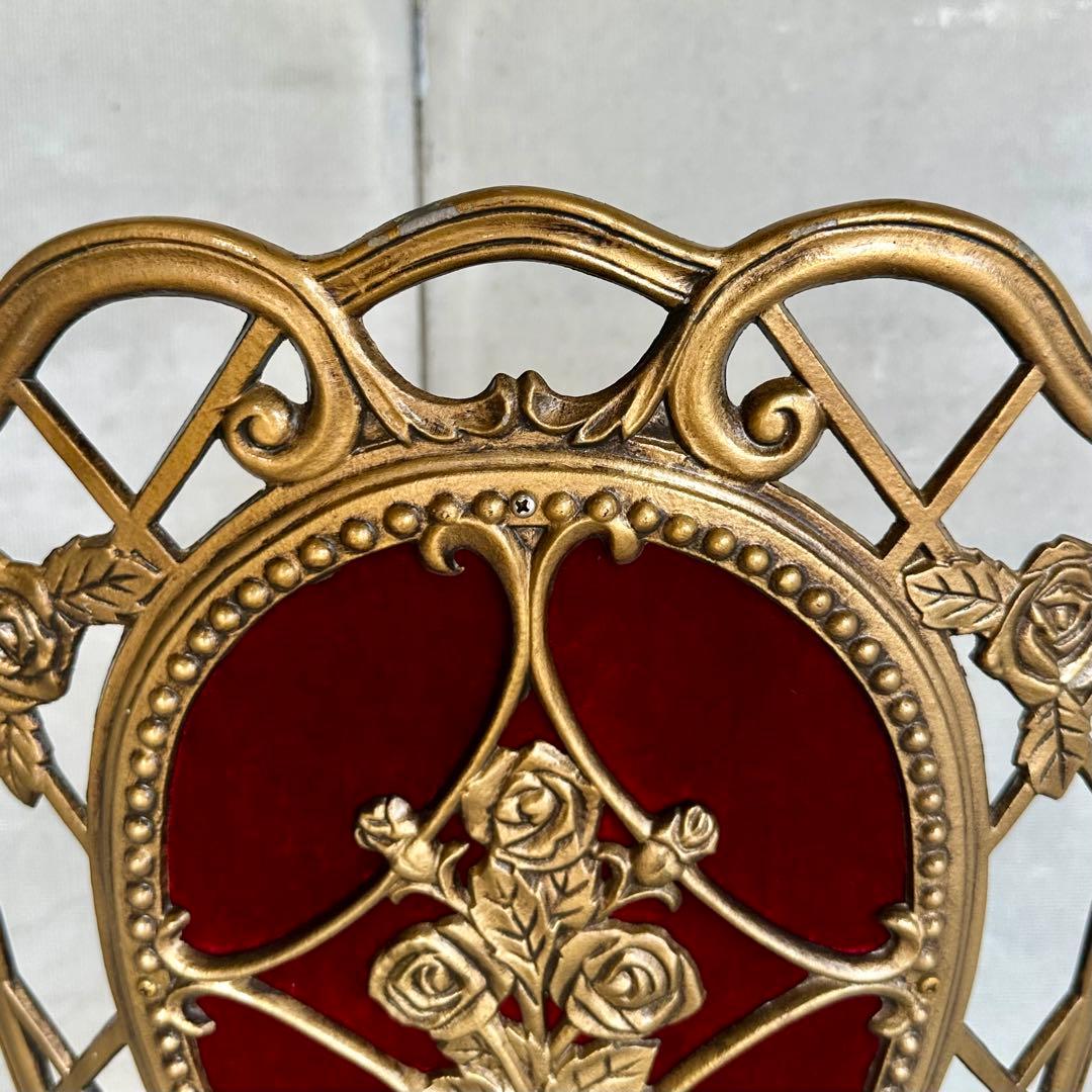 アテム ①★アルミ製アンティークチェア★ ゴールド × ベロアクラシカル