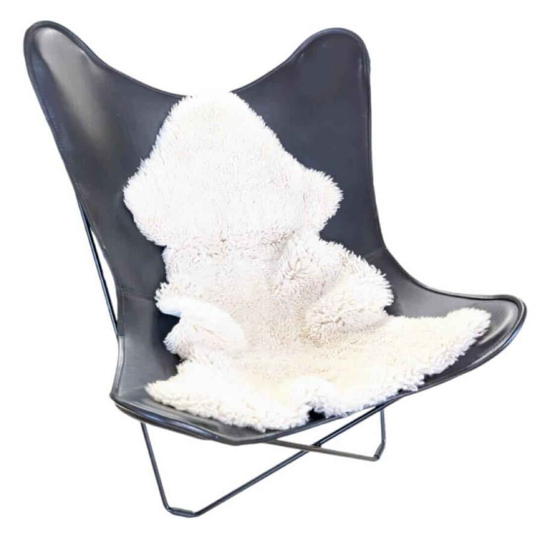 t*t様 BFKチェア　CUERO バタフライチェア　BLACK 本革シープスキ