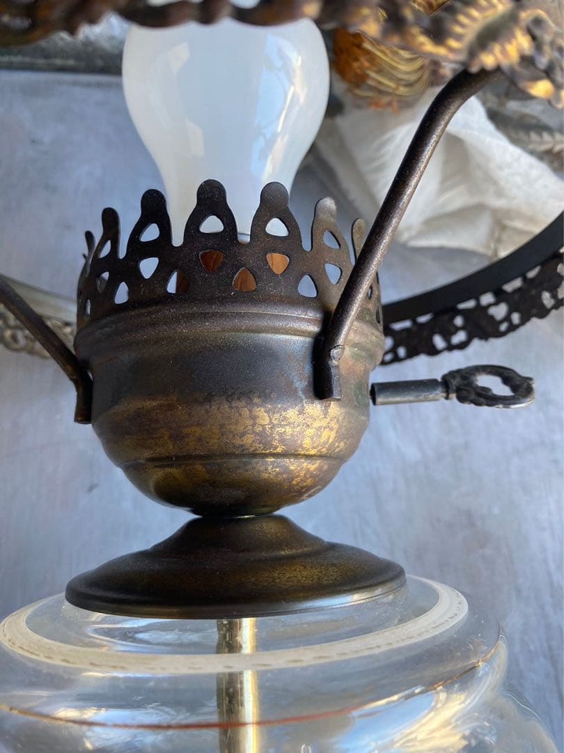 アンティーク 卓上スタンドランプ フロアスタンド ビンテージ ガラス インテリア