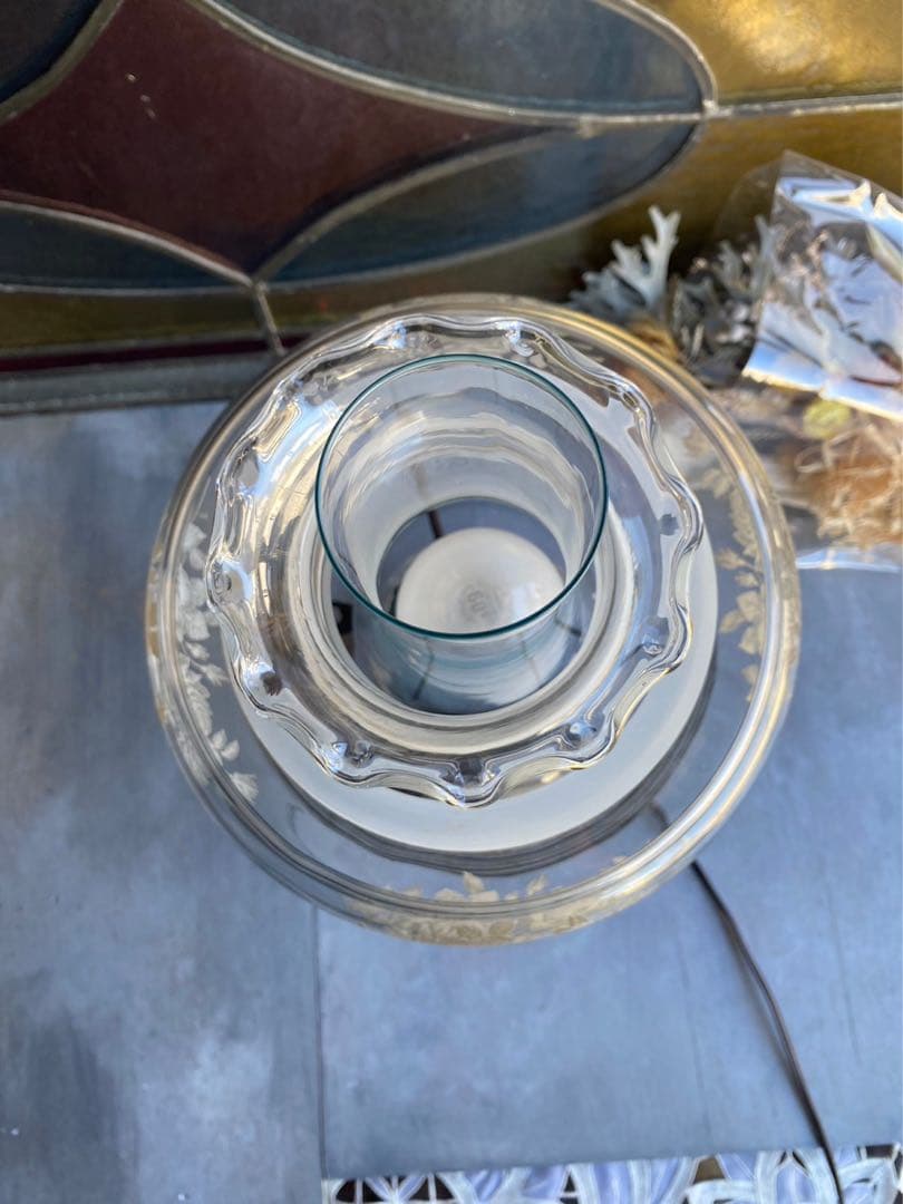 アンティーク 卓上スタンドランプ フロアスタンド ビンテージ ガラス インテリア