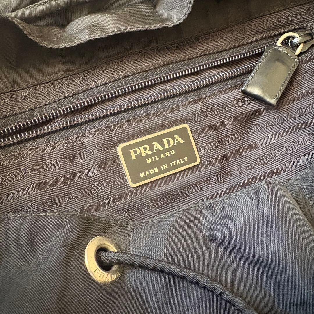 正規美品✨PRADA プラダ リュック バックパック ナイロン 三角ロゴ 黒