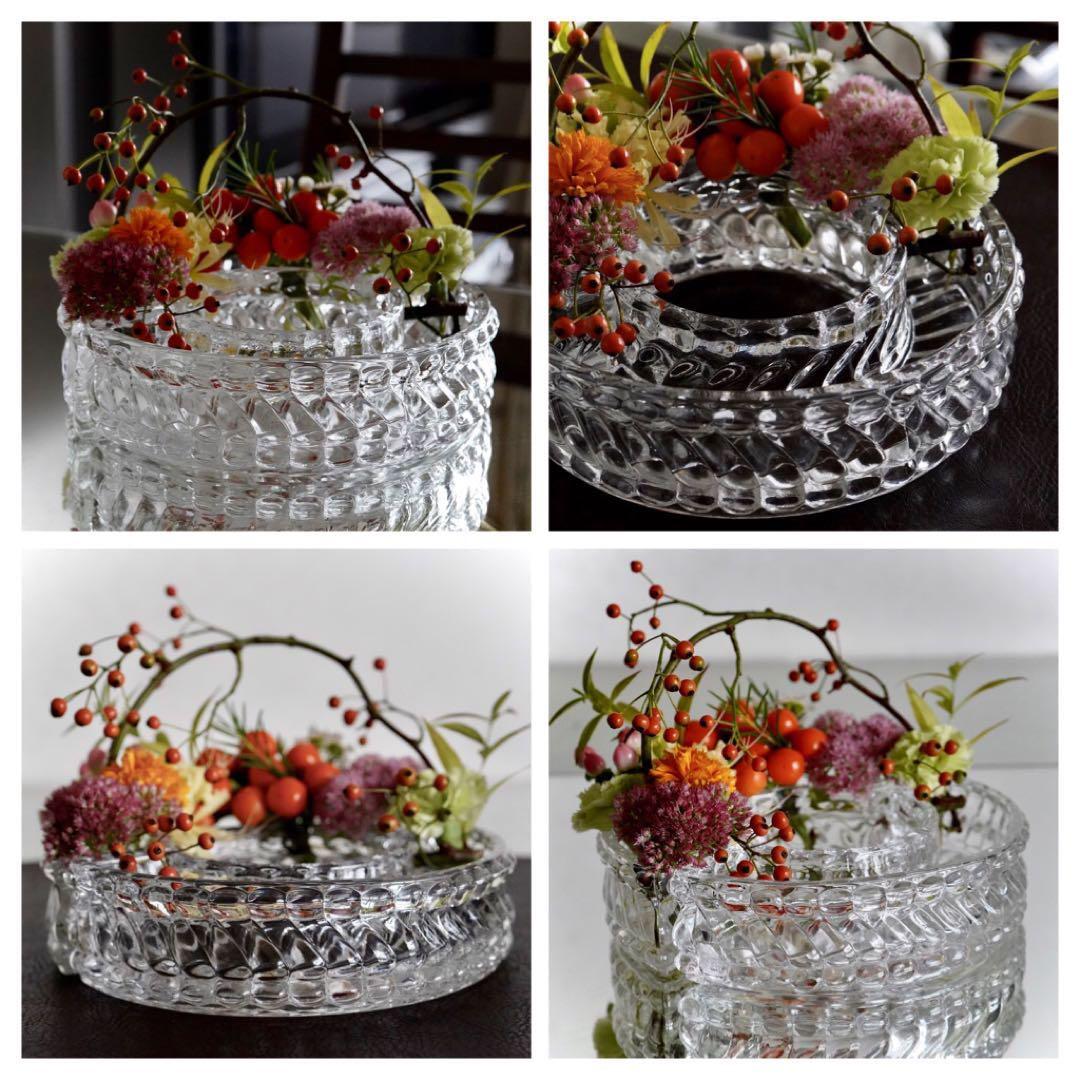 オールドバカラBACCARATバンブー★テーブル センター フラワーベース/花器