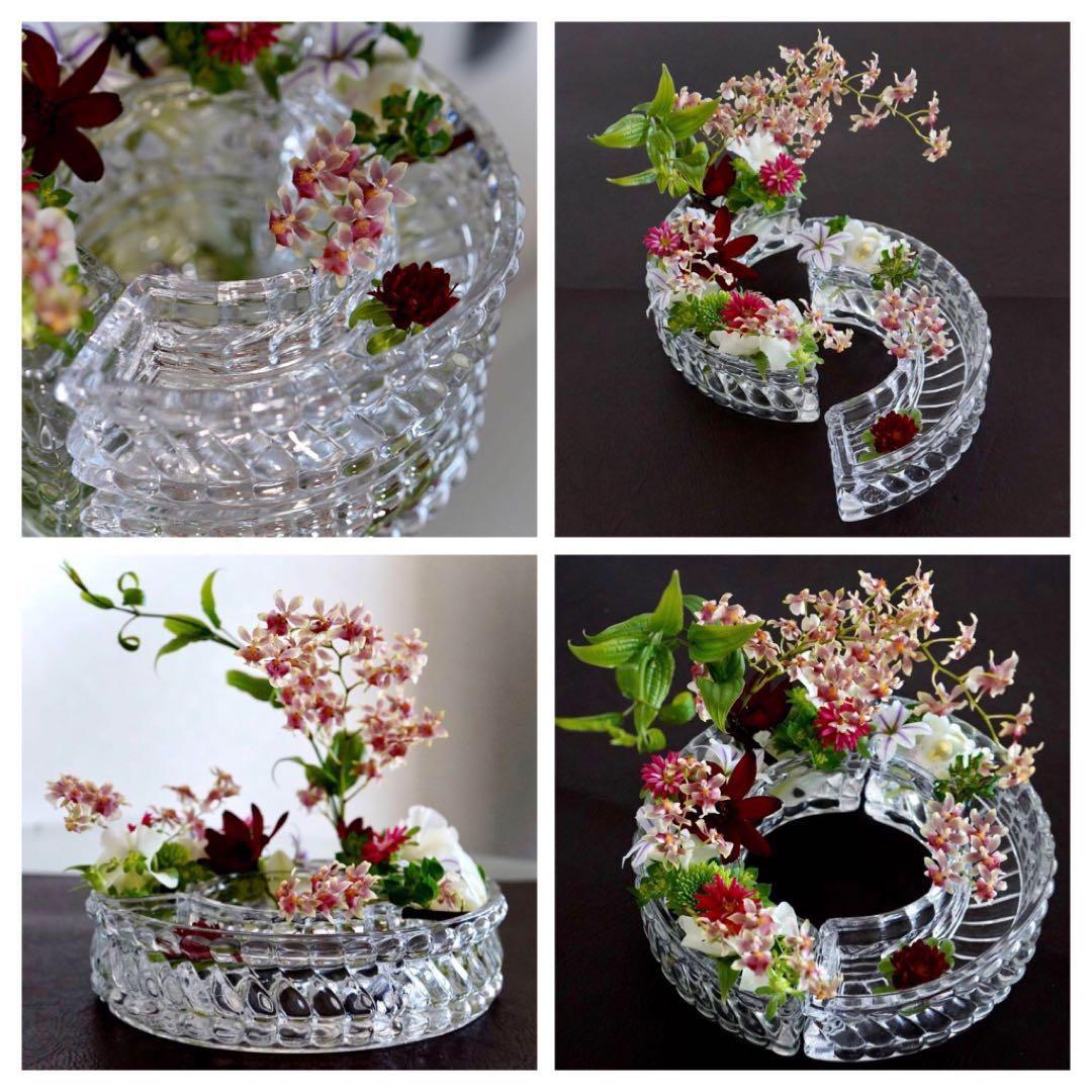 オールドバカラBACCARATバンブー★テーブル センター フラワーベース/花器