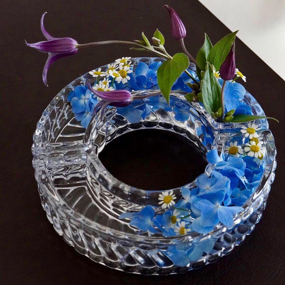 オールドバカラBACCARATバンブー★テーブル センター フラワーベース/花器