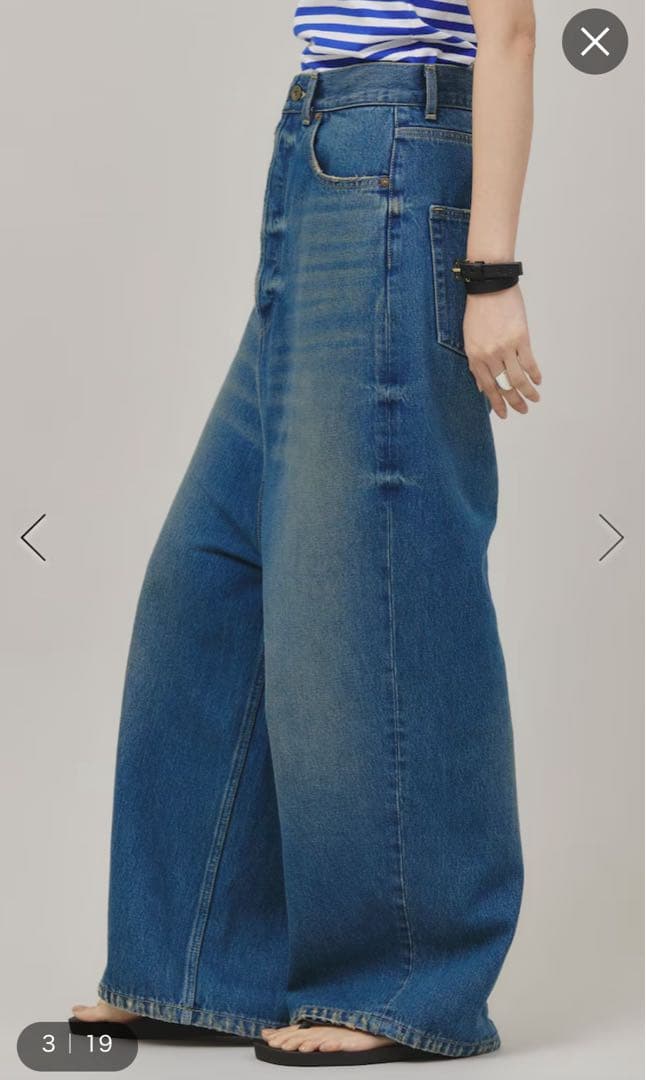 新品試着のみ＜&RC＞スーパーワイドルーズデニム カレンソロジー 38