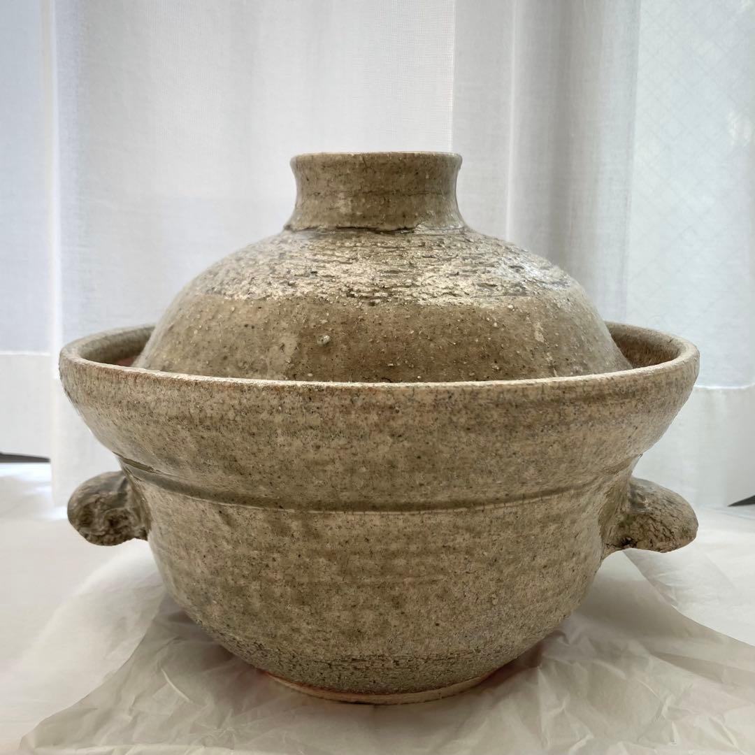 希少 新品未使用 石井直人 灰釉炊飯鍋 4合炊き 土鍋 雲井窯