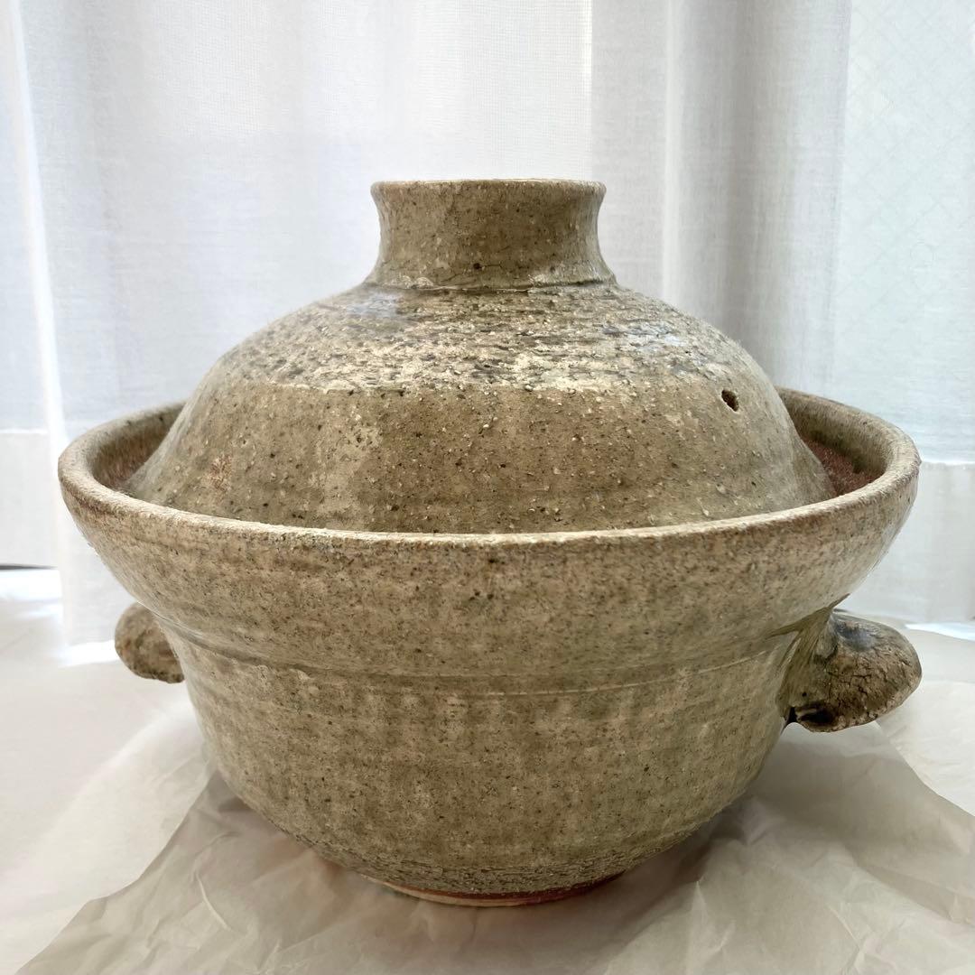 希少 新品未使用 石井直人 灰釉炊飯鍋 4合炊き 土鍋 雲井窯