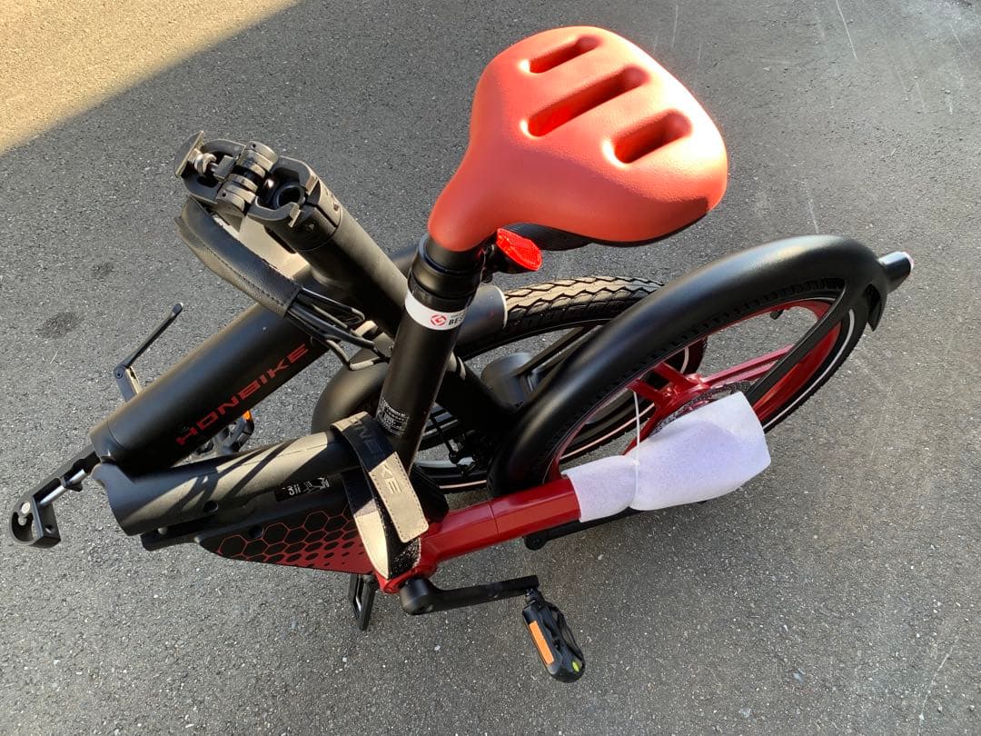 HONBIKE PLUS 赤黒(バッテリー*2、カゴ*1）新品