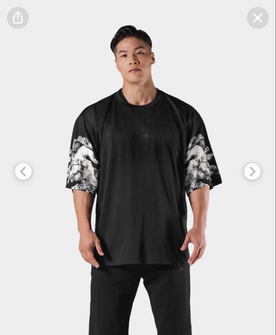 LYFT ATHLETIC メッシュTシャツ ブラック