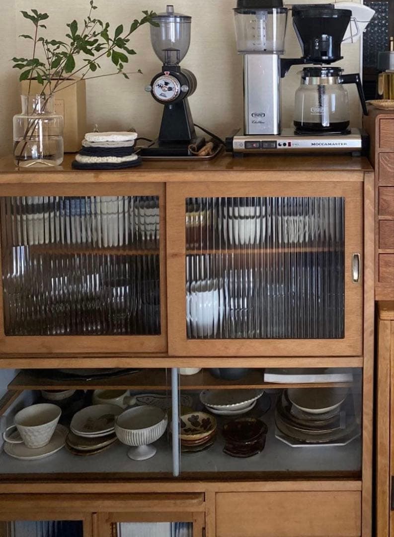 【送料込】古い木の食器棚　水屋　一点もの古家具