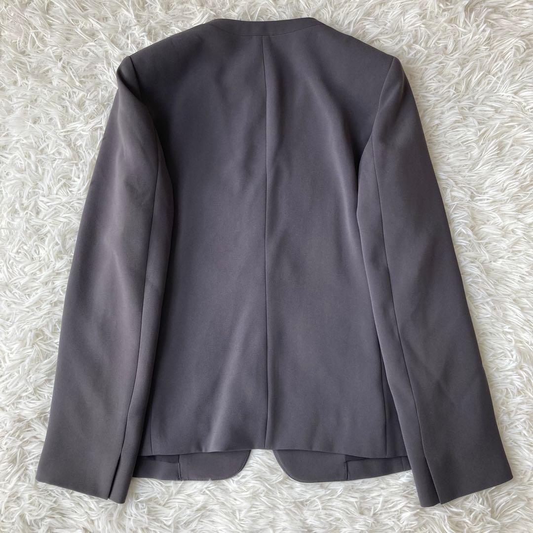 【極美品】 PLST トリアセ ノーカラーセットアップ グレー Mサイズ