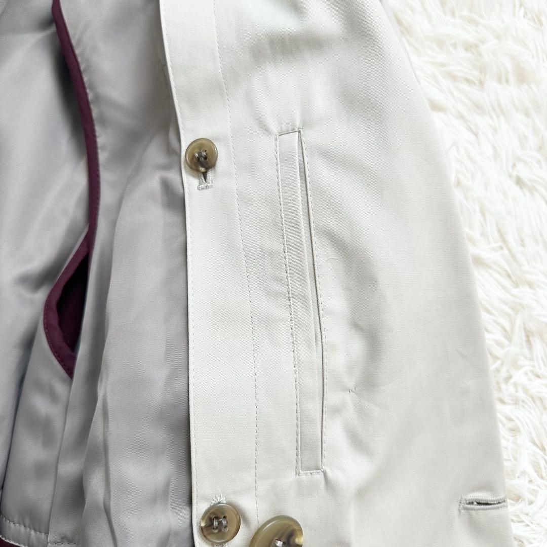 イヴサンローラン ウールライナー付 トレンチコート ライトベージュ S 日本製