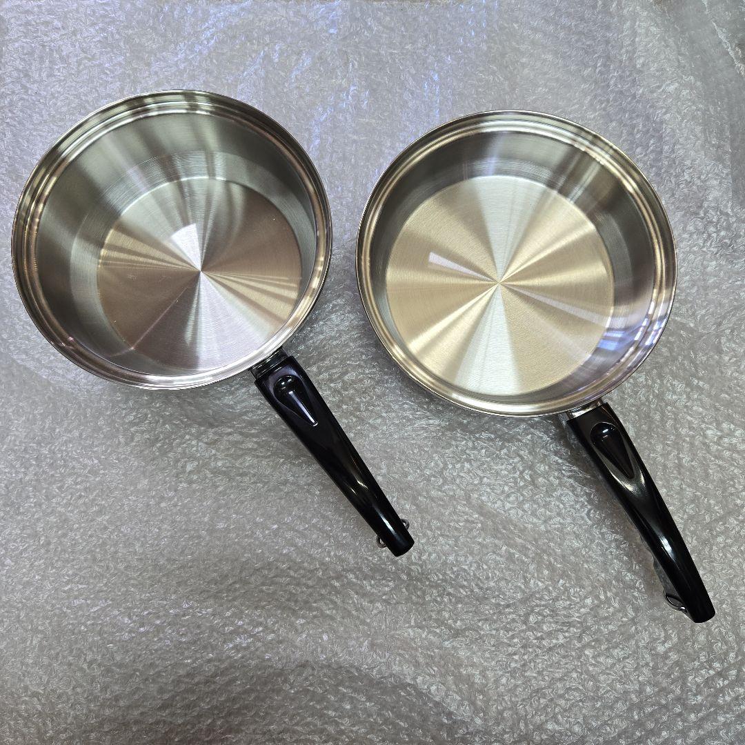 ラスタークラフト　フライパン　18cm　20cm 5重構造ステンレス　2点セット