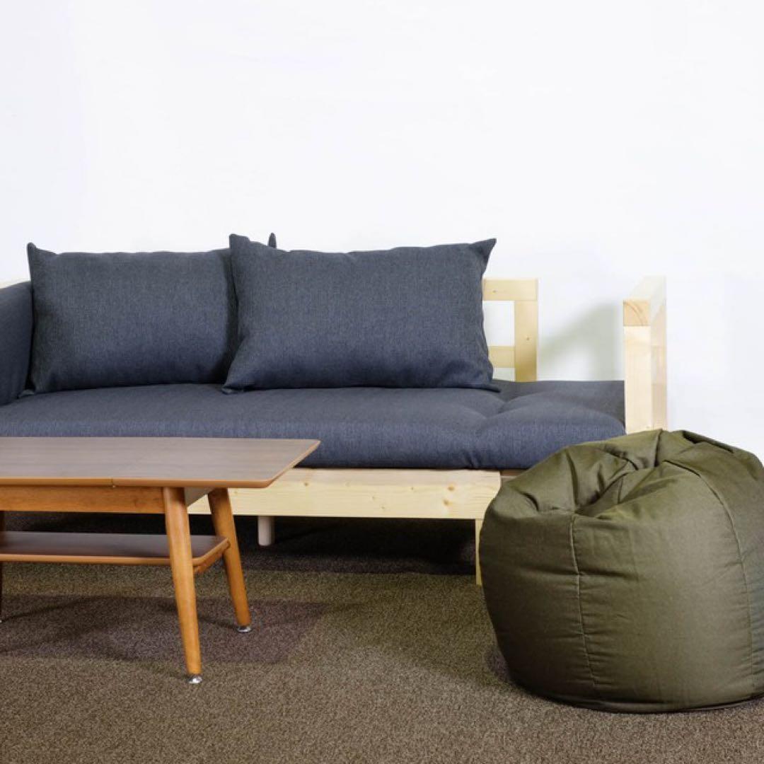 N 新品 北欧 パイン材 ソファベッド グレー カントリー すのこ ナチュラル