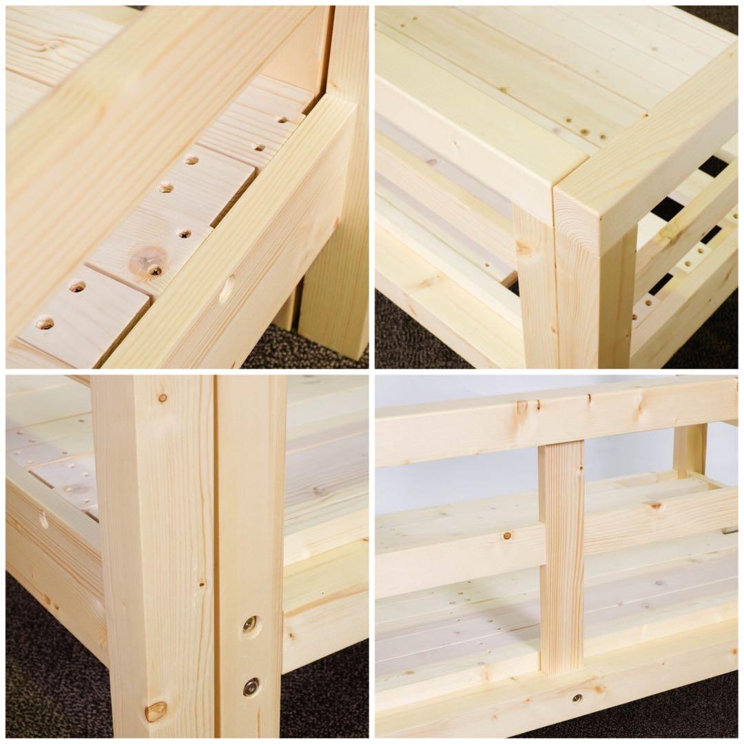 N 新品 北欧 パイン材 ソファベッド グレー カントリー すのこ ナチュラル