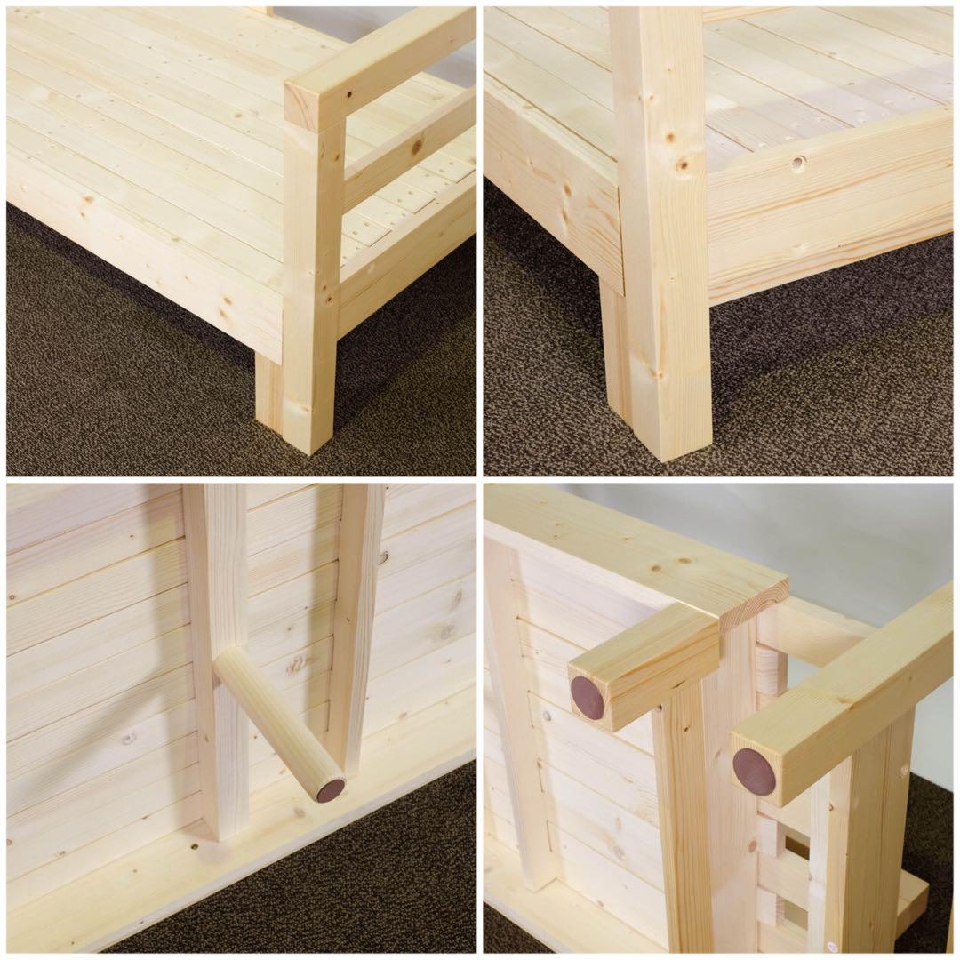 N 新品 北欧 パイン材 ソファベッド グレー カントリー すのこ ナチュラル