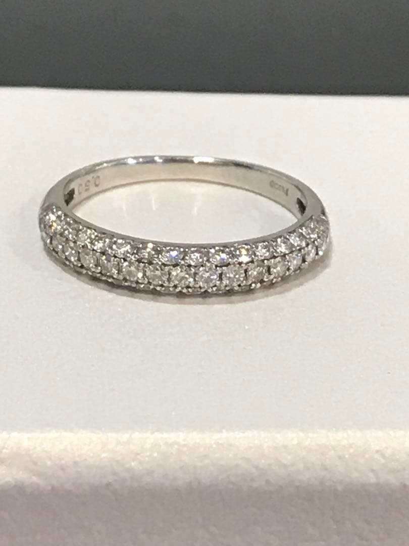 ❤︎最終価格❤︎pt950 H&Cダイヤモンド0.50ctパヴェリング　10.5号