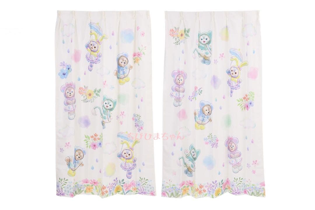 ディズニーシー♥ダッフィー&フレンズ♡ビューティフルレイニーデイズ カーテン♥白