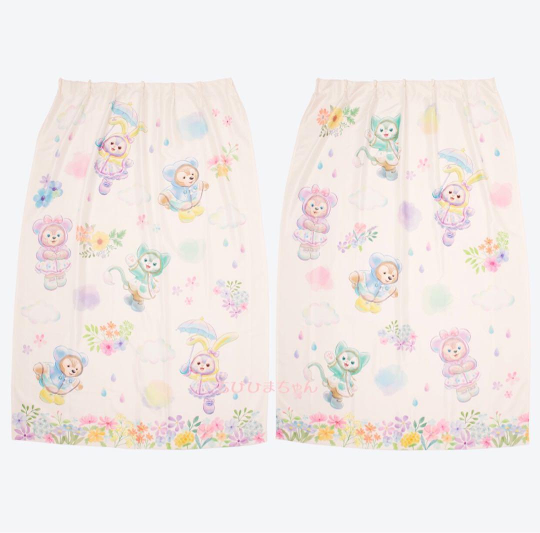 ディズニーシー♥ダッフィー&フレンズ♡ビューティフルレイニーデイズ カーテン♥白