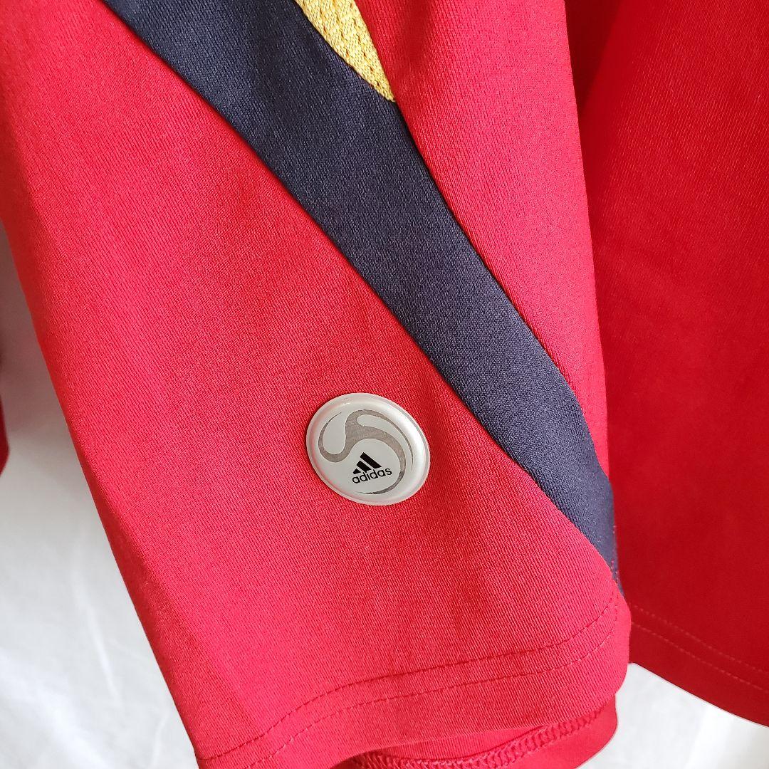 B1011 アディダス　スペイン代表 長袖 ユニホーム 赤 ダビド・ビジャ