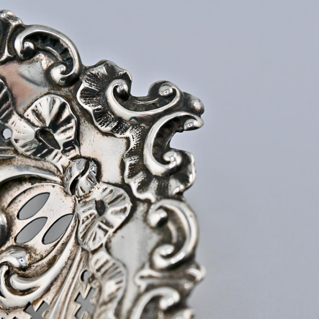 M1314 Antique 1910s 純銀 Gorham ハート型 トレイ