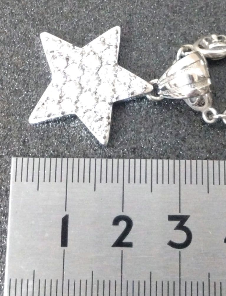 ジャスティンデービス　 STAR クリスタルペンダント　ネックレス　王冠チェーン