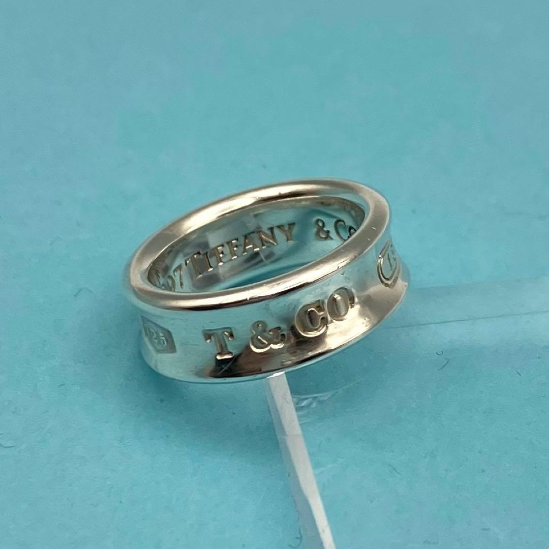 美品 TIFFANY＆Co ナローリング 1837 約8号 SV925 洗浄済