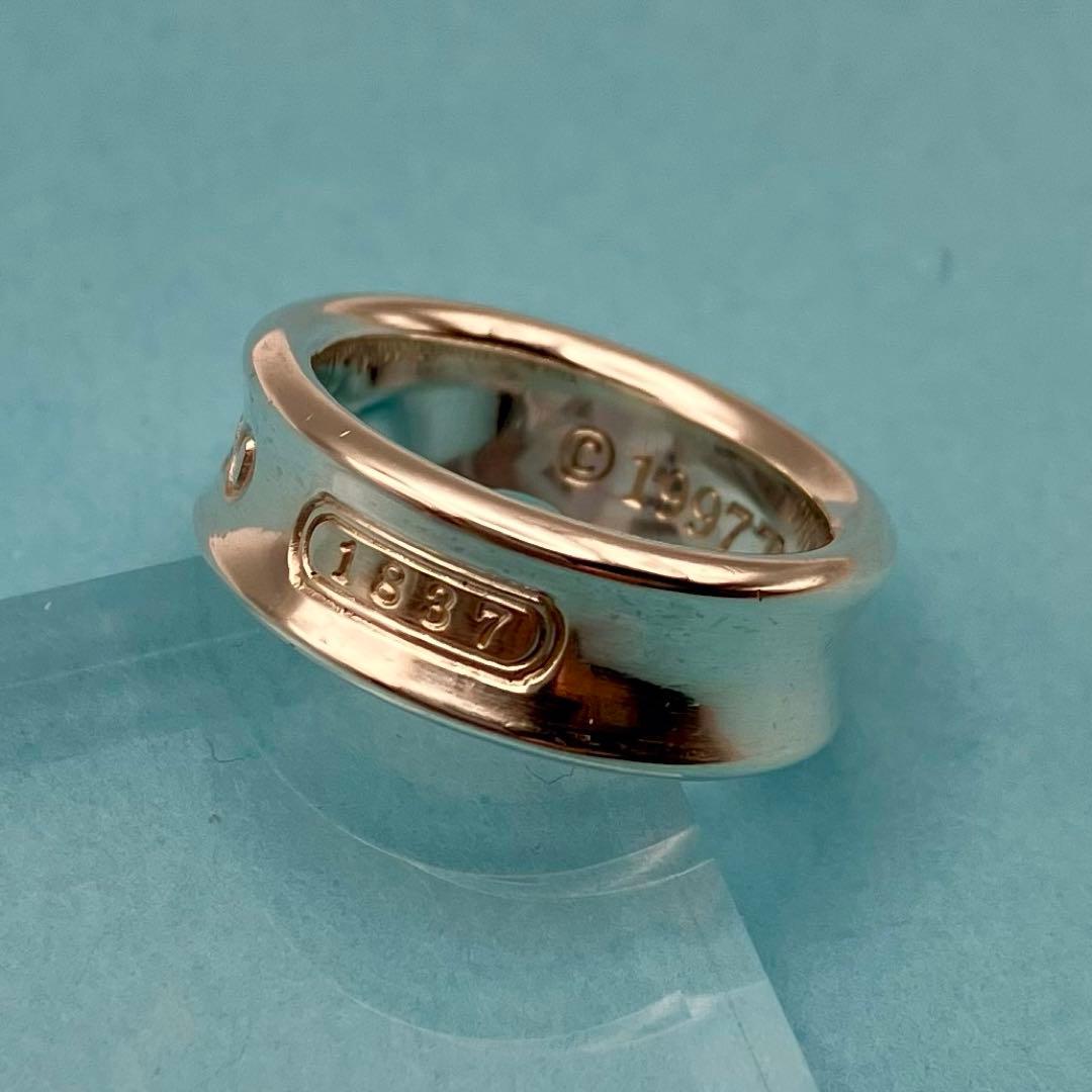 美品 TIFFANY＆Co ナローリング 1837 約8号 SV925 洗浄済