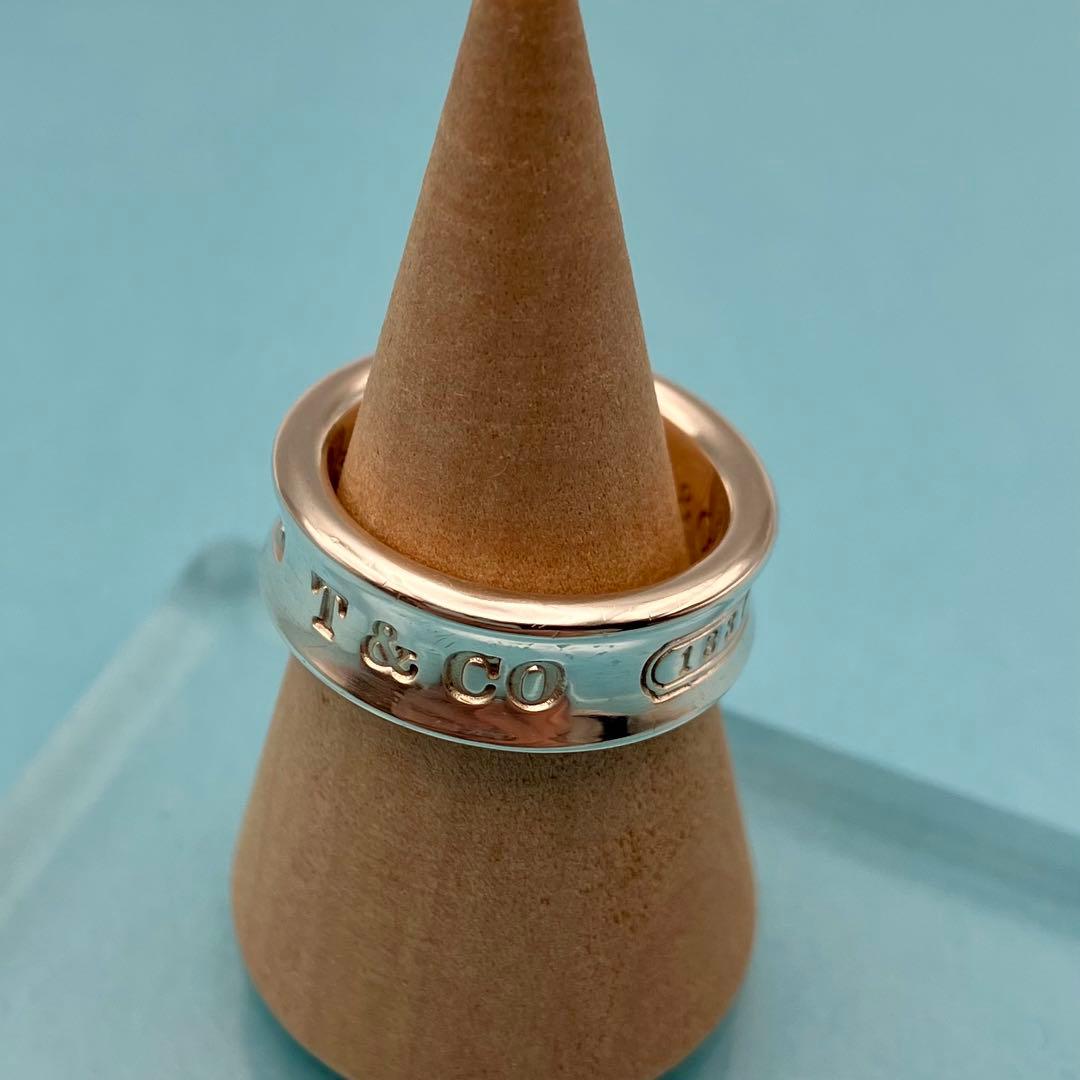 美品 TIFFANY＆Co ナローリング 1837 約8号 SV925 洗浄済