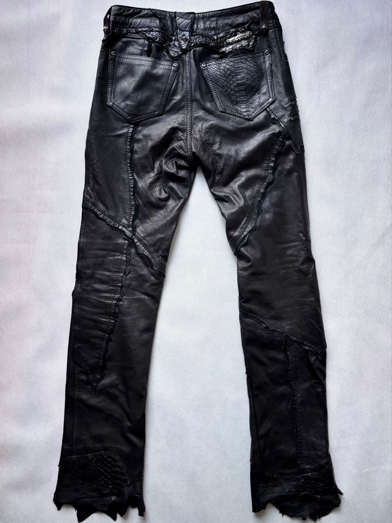 14th addiction Desert Neo Long レザーパンツ