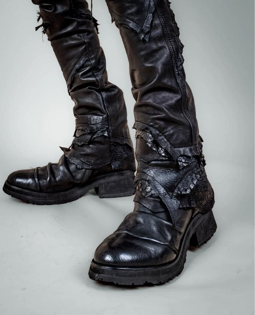 14th addiction Desert Neo Long レザーパンツ