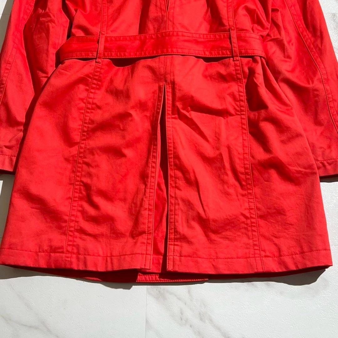 COACH コーチ　レッド トレンチコート ベルト付き