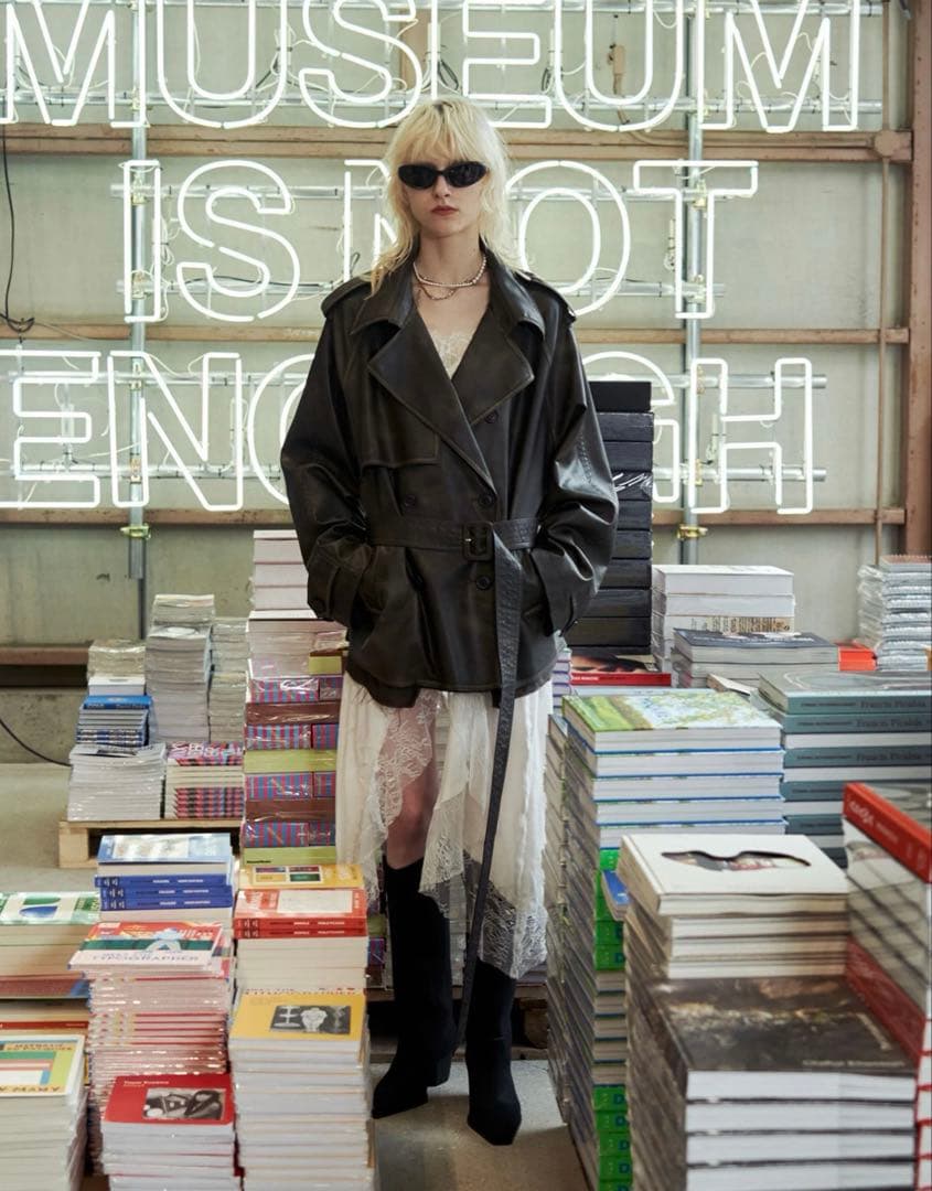 ♡*a様 正規品josemoonフェイクレザートレンチジャケット新品未使用